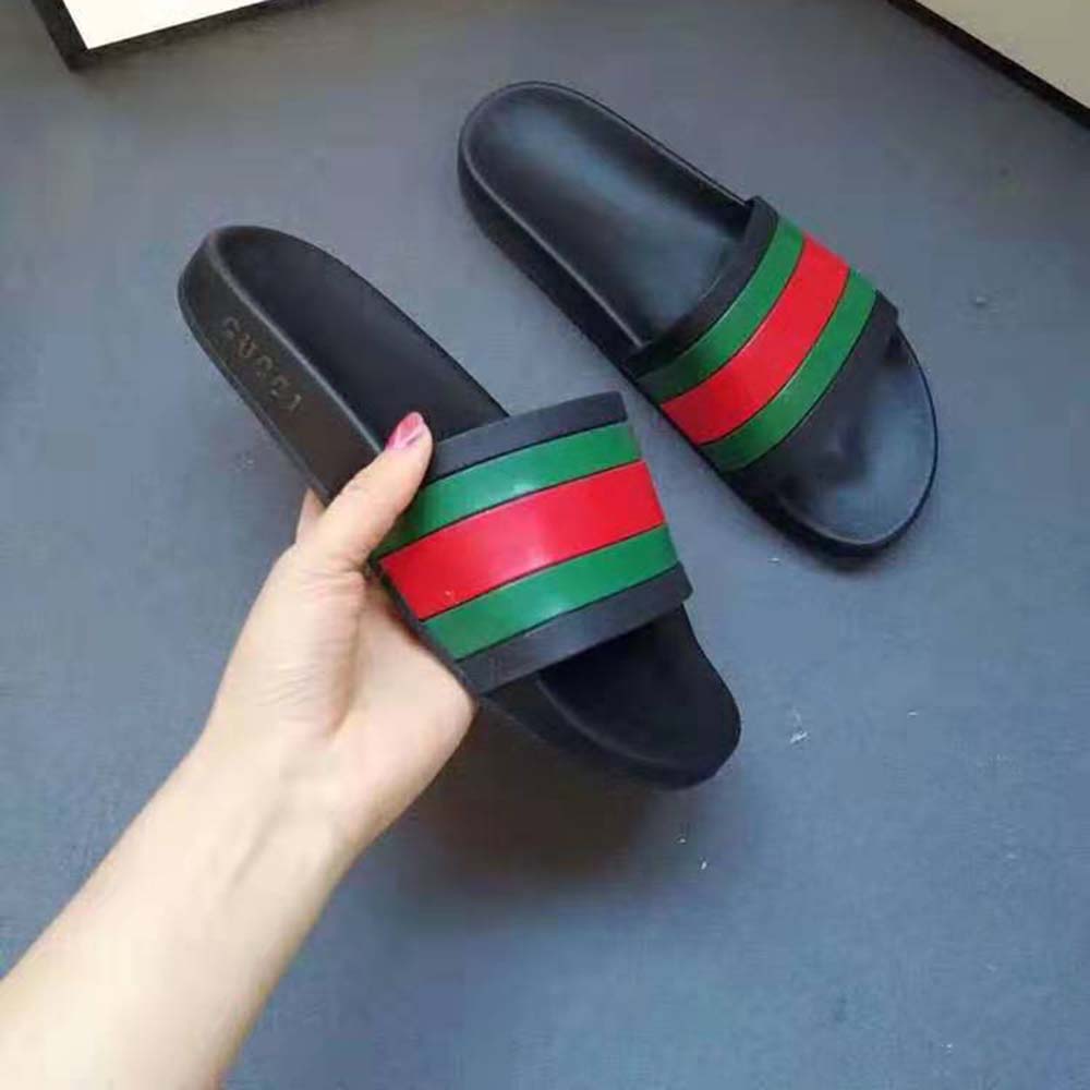 G*u*i men web slide sandal-black