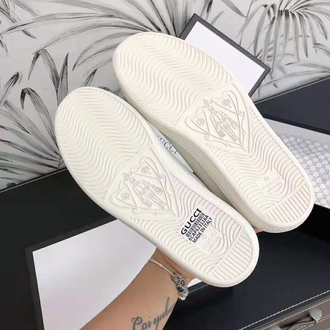 G*u*i unisex ace sneaker with interlocking g-white