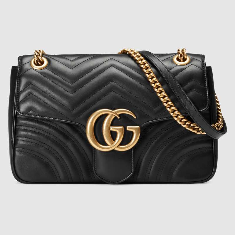 G*u*i gg women gg marmont medium matelassé shoulder bag in matelassé chevron leather