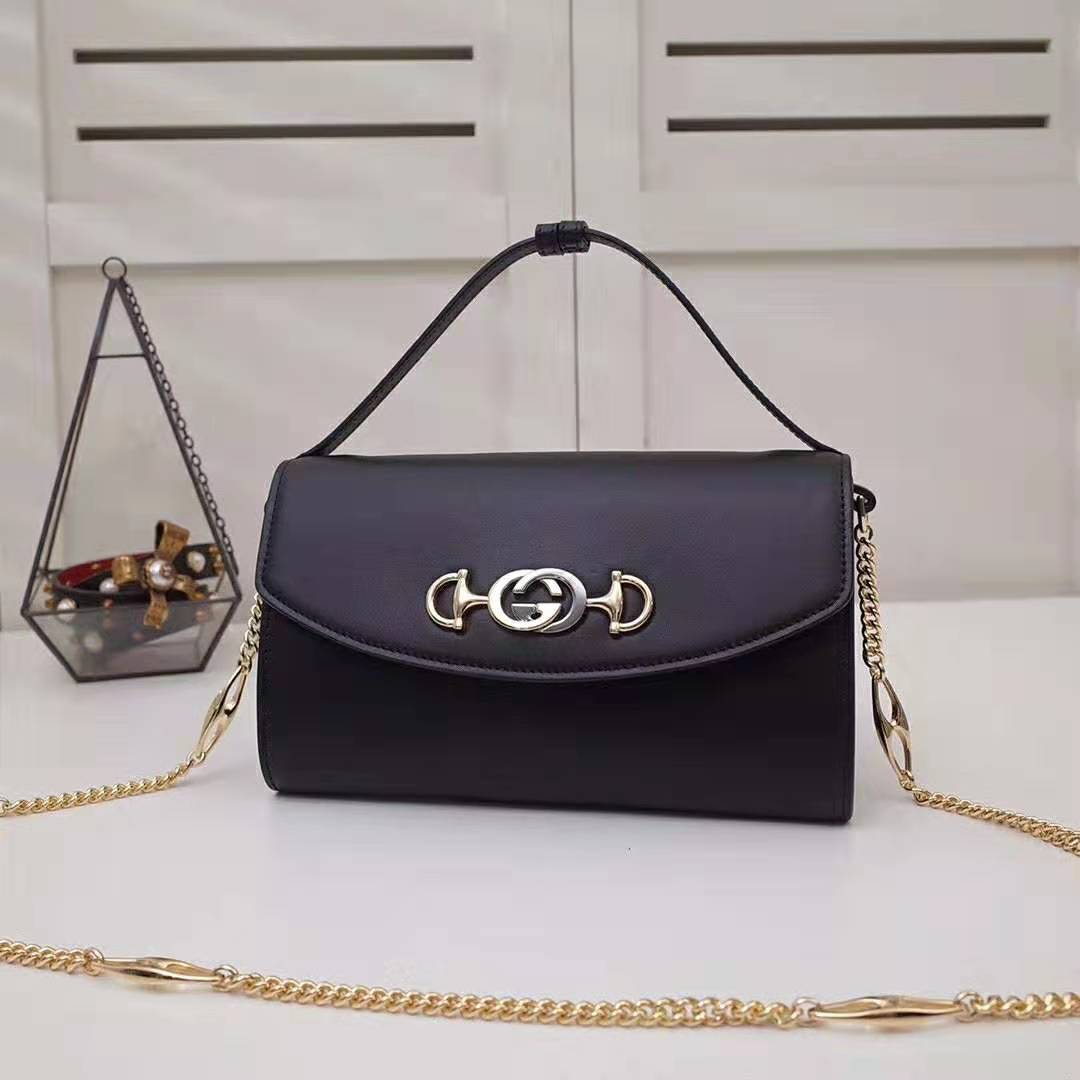 G*u*i gg women G*u*i zumi smooth leather small shoulder bag with interlocking g horsebit