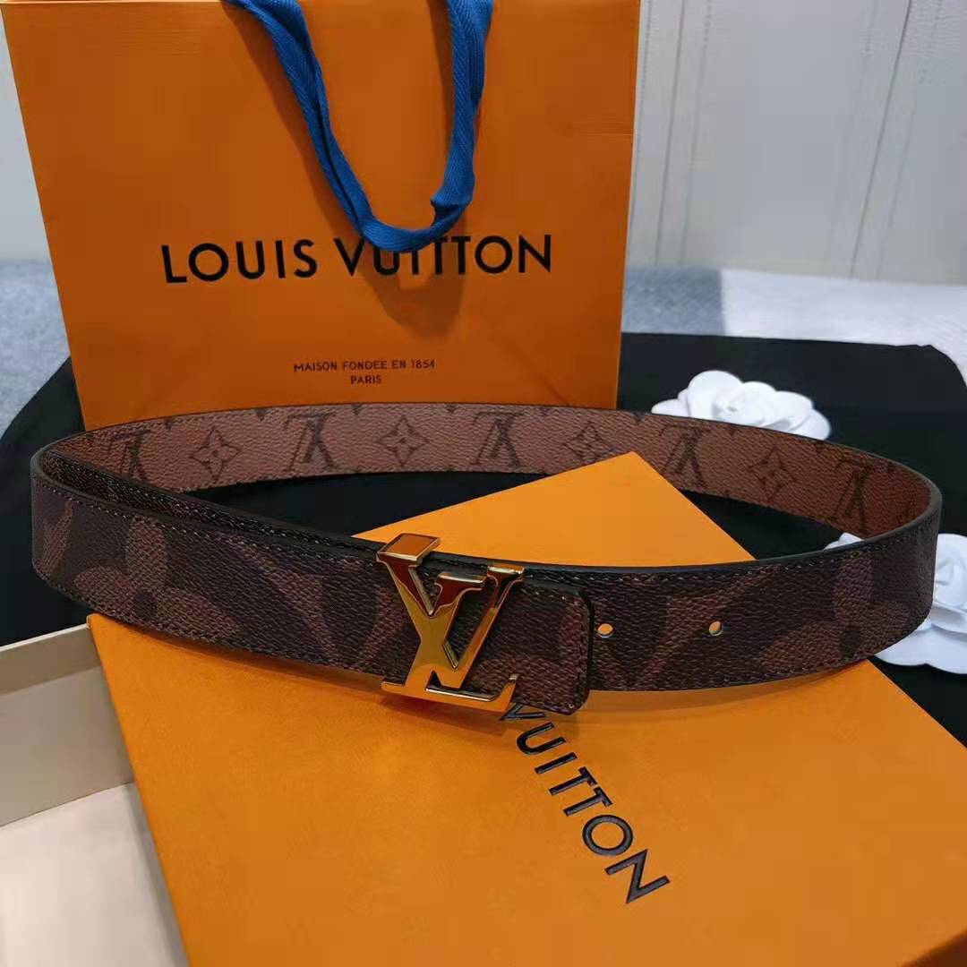Louis Vuitton LV Unisex LV Iconic 30mm Reversible Belt in Oversized Monogram Reverse Canvas
