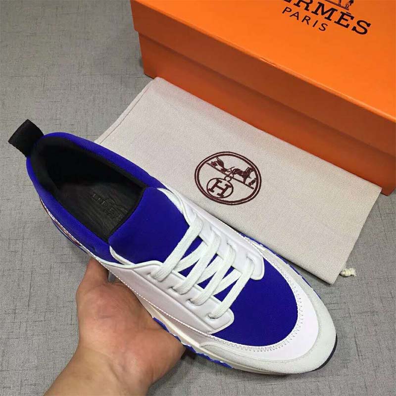 Hermes Men Shoes Stadium Sneaker-White