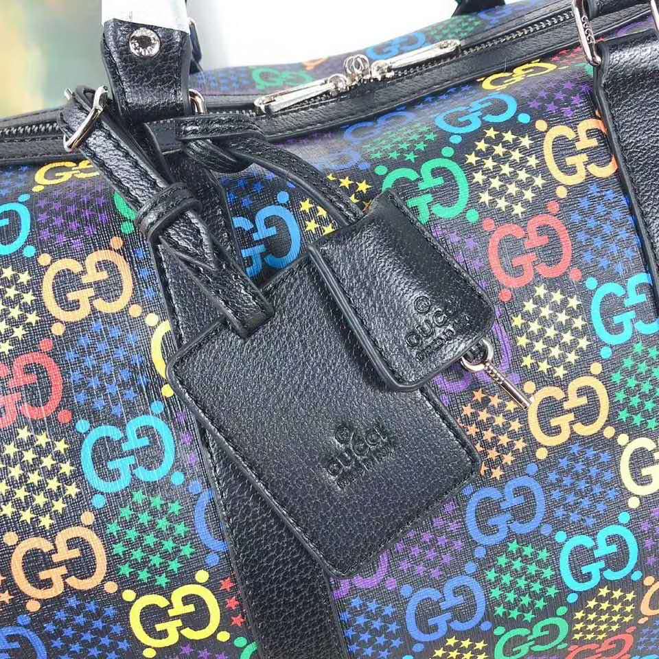 G*u*i gg unisex medium gg psychedelic carry-on duffle-black