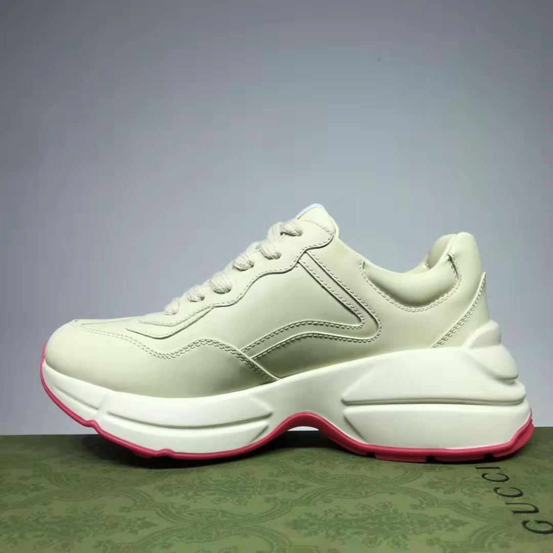 G*u*i gg unisex doraemon x G*u*i rhyton sneaker ivory leather-beige