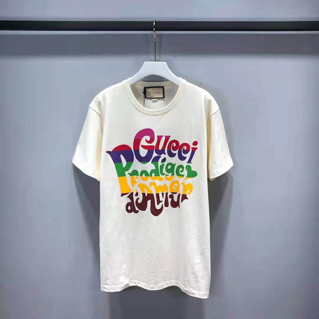 G*u*i women G*u*i prodige d’amour print t-shirt cotton crewneck oversize fit