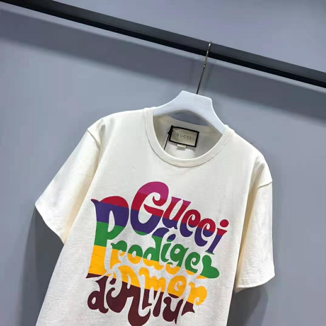 G*u*i women G*u*i prodige d’amour print t-shirt cotton crewneck oversize fit