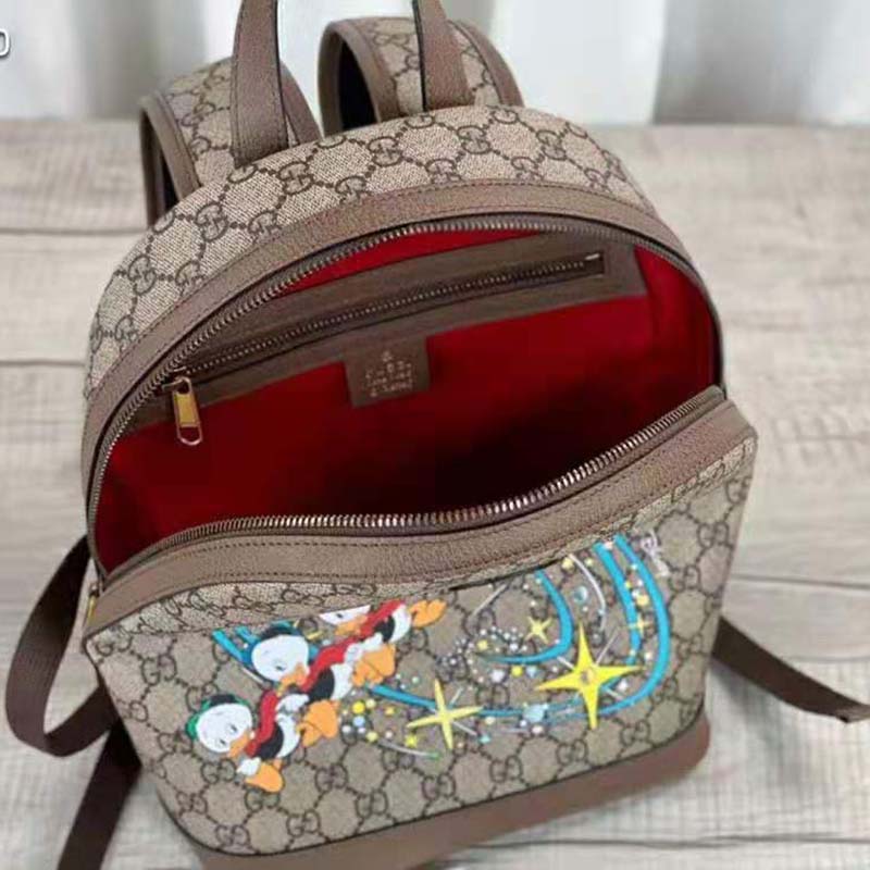 G*u*i unisex disney x G*u*i donald duck small backpack leather interlocking g