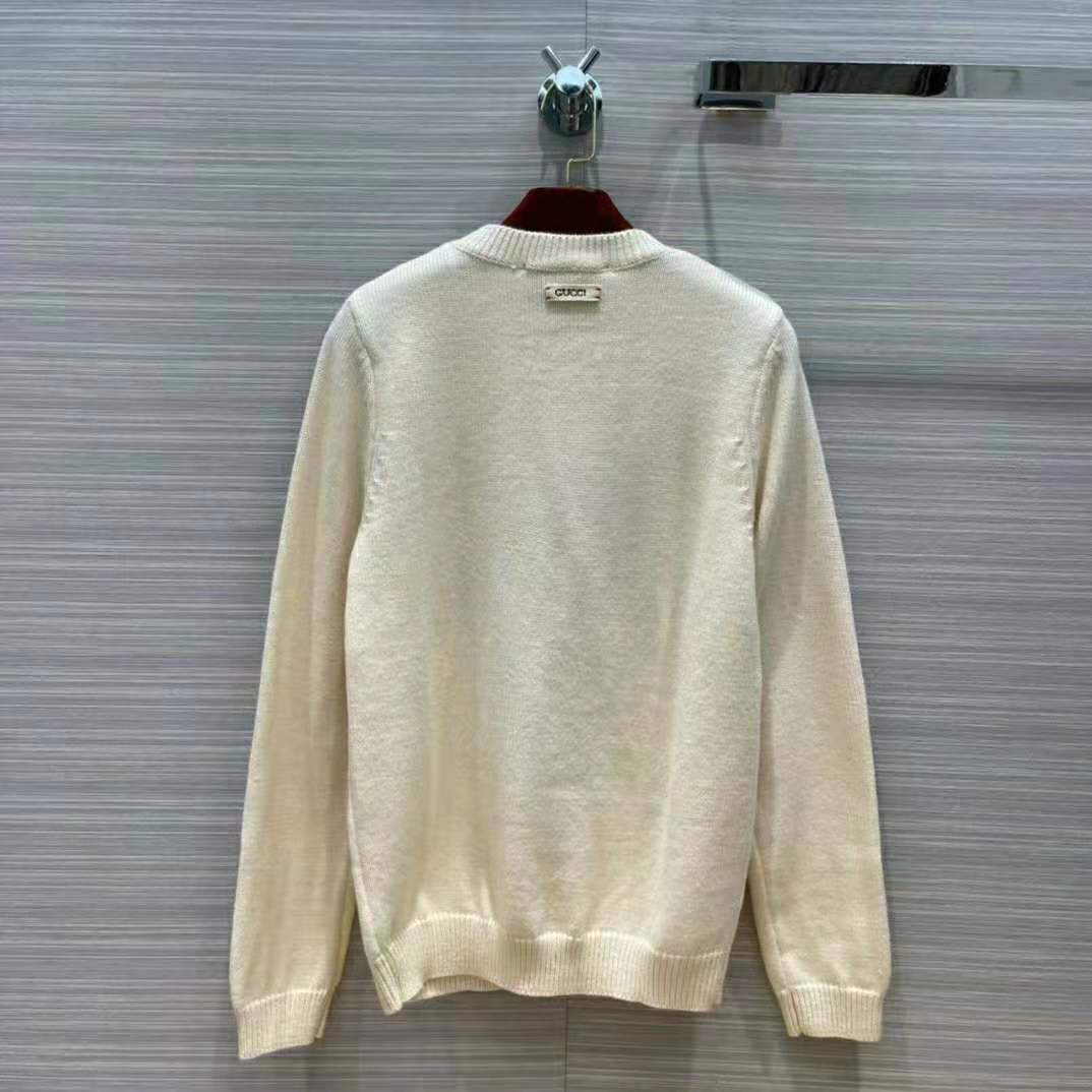 G*u*i women doraemon x G*u*i wool sweater white crewneck