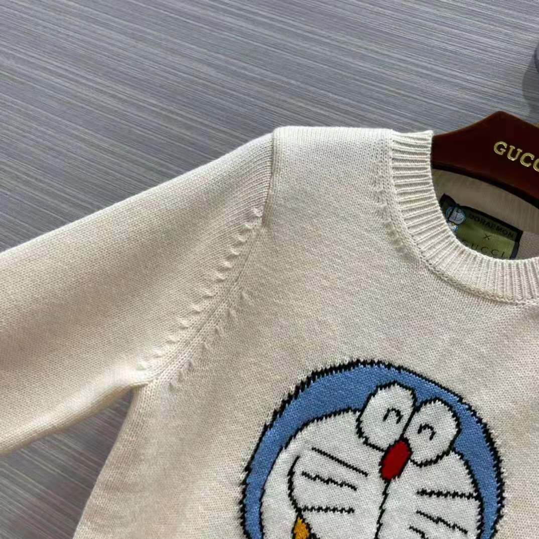 G*u*i women doraemon x G*u*i wool sweater white crewneck