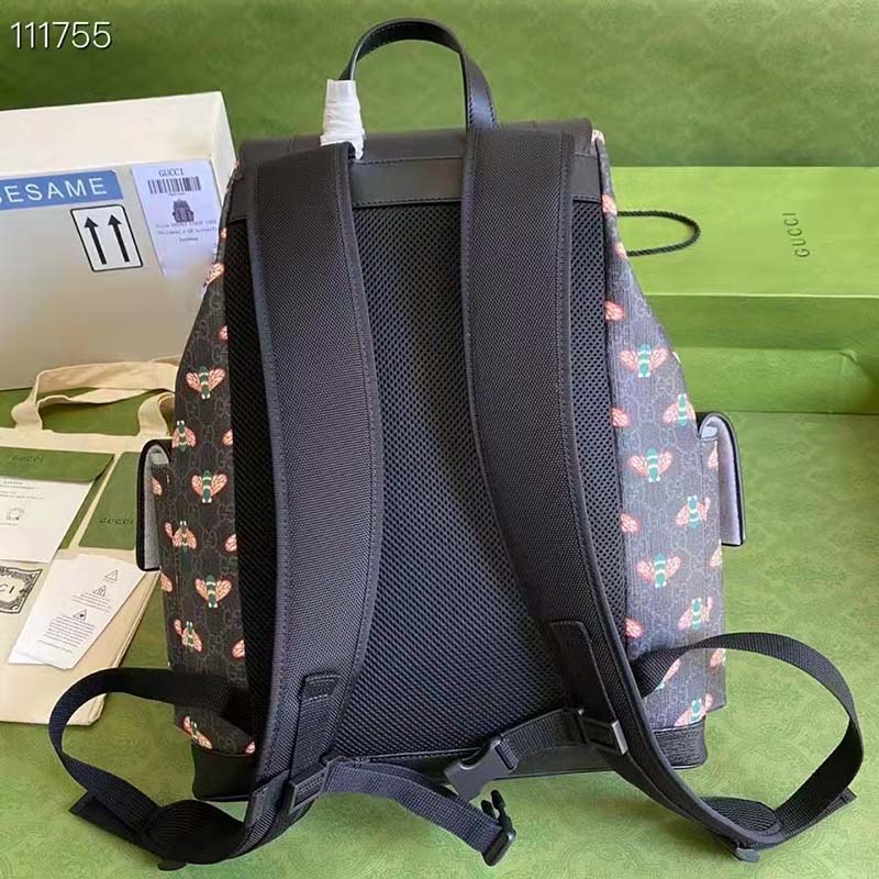 G*u*i unisex G*u*i bestiary backpack bag bees black gg supreme canvas