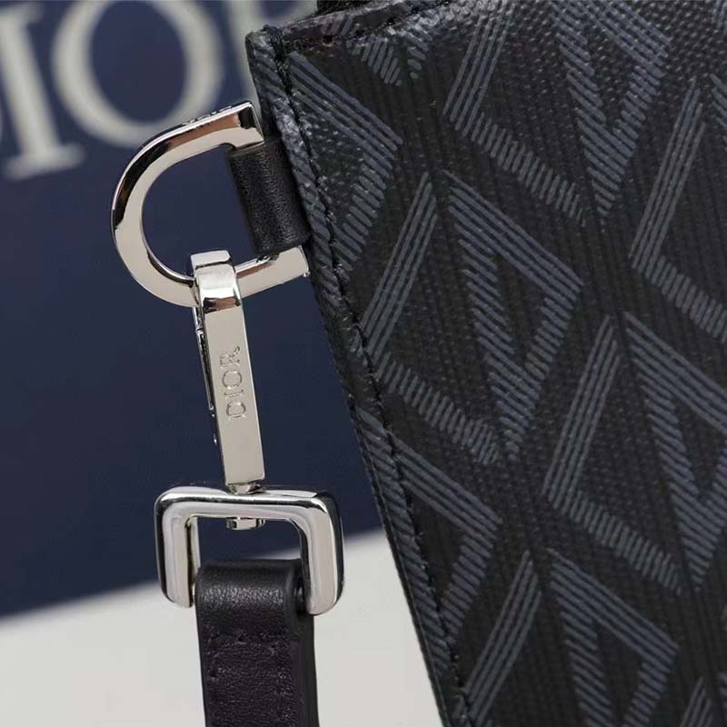 dior unisex cd pouch black cd Di*m*nd canvas dior signature