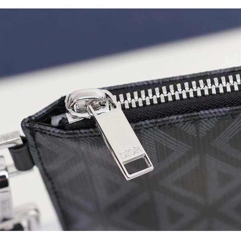 dior unisex cd pouch black cd Di*m*nd canvas dior signature