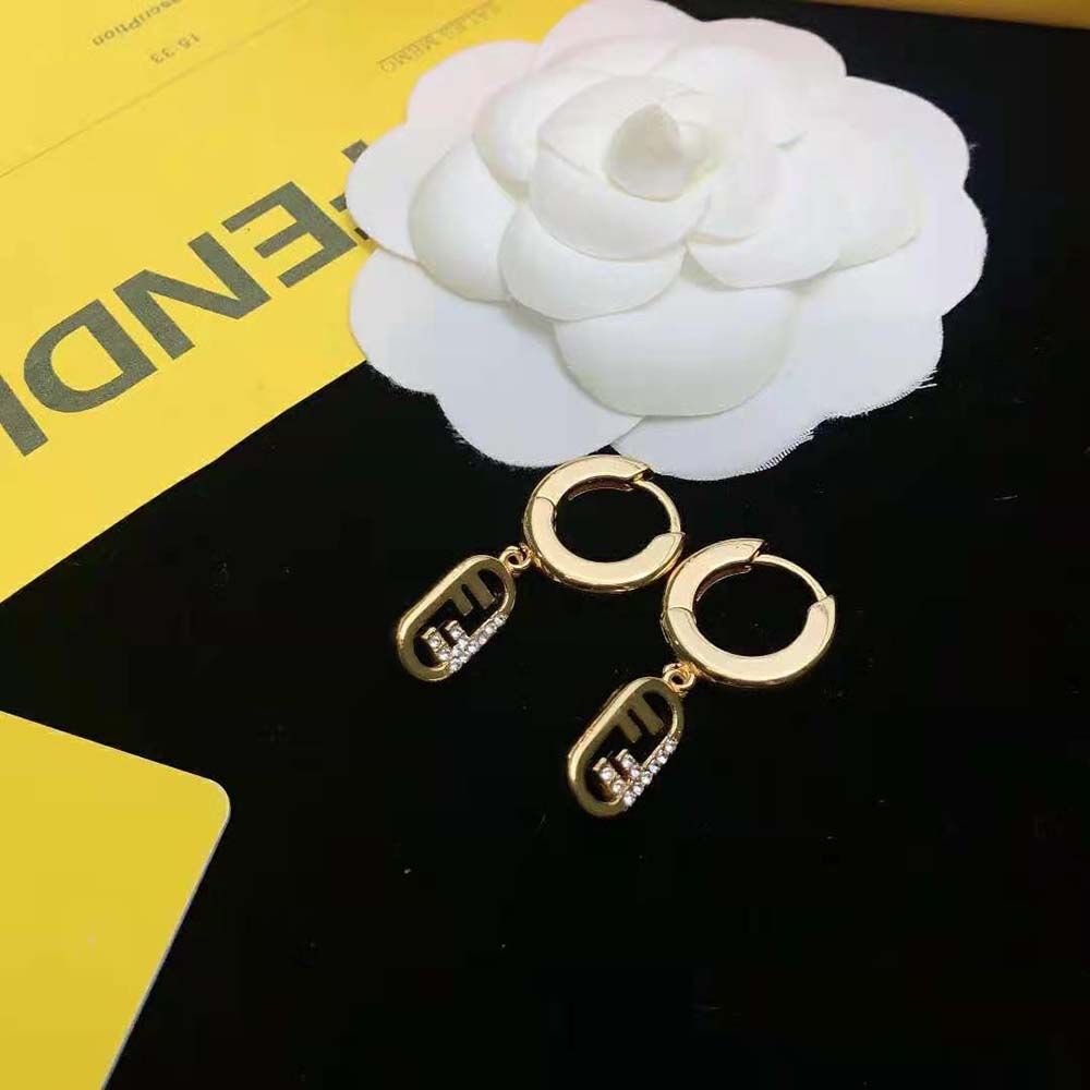 Fendi Women O Lock Earrings Gold-Colored Earrings