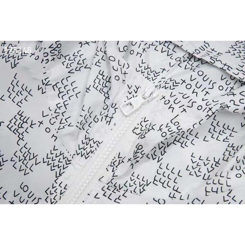 Louis Vuitton LV Men Damier Spread Windbreaker Polyester Optical White Regular Fit
