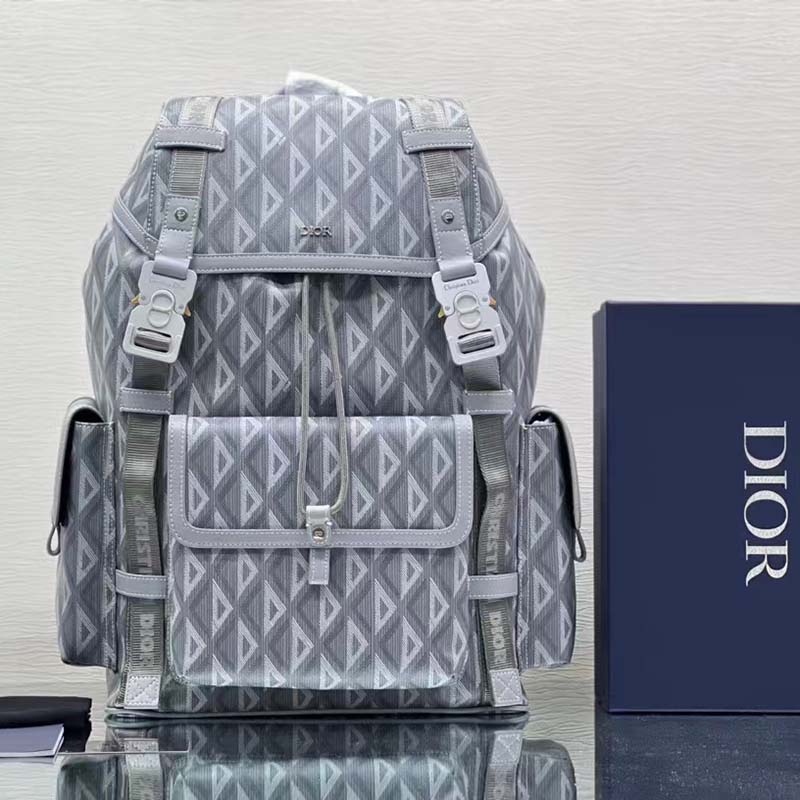 dior unisex cd hit the road backpack dior gray cd Di*m*nd canvas
