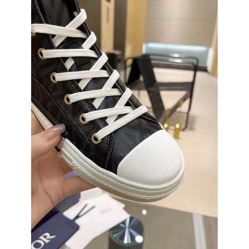 dior unisex b23 high top sneaker black cd Di*m*nd canvas