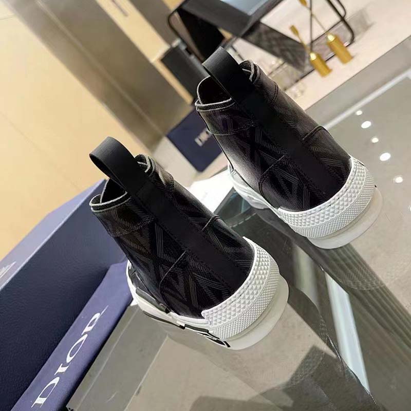 dior unisex b23 high top sneaker black cd Di*m*nd canvas