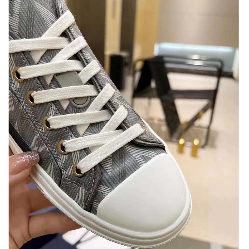 dior unisex b23 low top sneaker gray cd Di*m*nd canvas