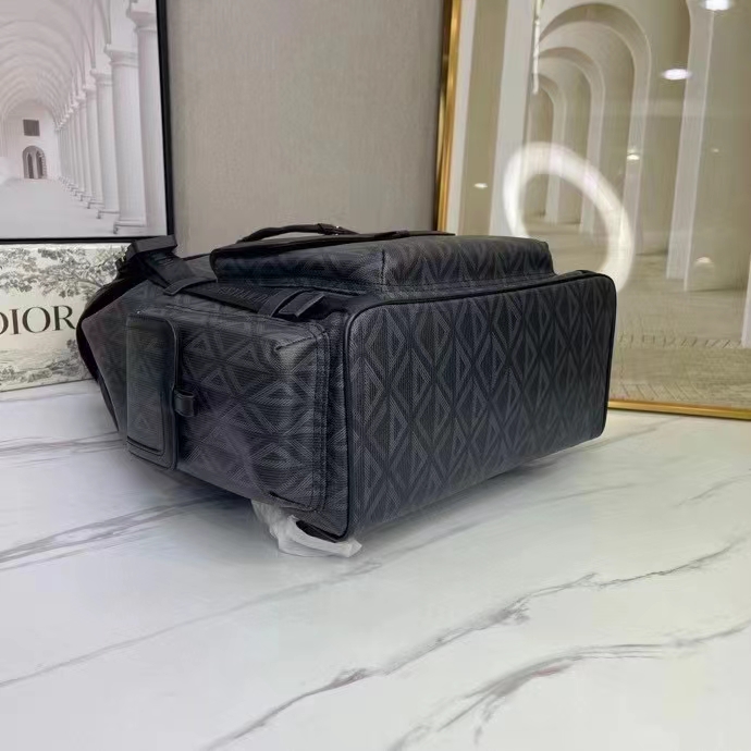 dior unisex cd hit the road backpack black cd Di*m*nd canvas