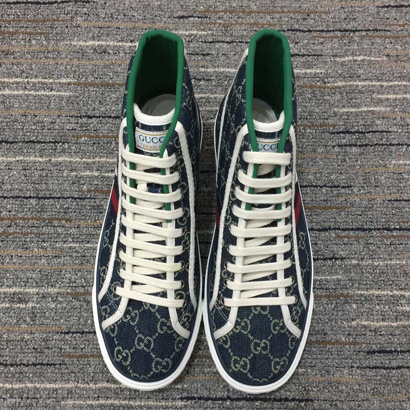 G*u*i unisex G*u*i tennis 1977 sneaker navy rubber sole flat 2 cm heel