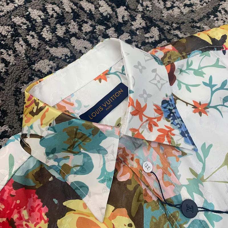 Louis Vuitton LV Women Classic Shirt Flowers Tapestry Cotton Silk Multicolor Regular Fit