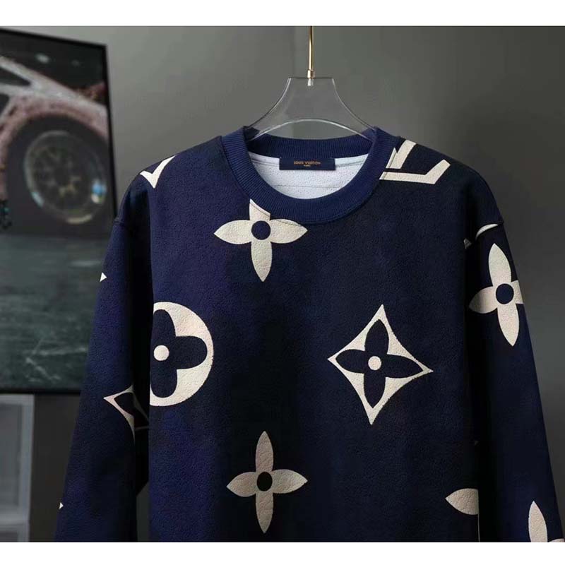 Louis Vuitton Women LV Damier Monogram Navy Blue Jacket Cotton Regular Fit