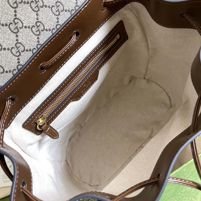 G*u*i unisex backpack interlocking g beige beige ebony gg supreme canvas