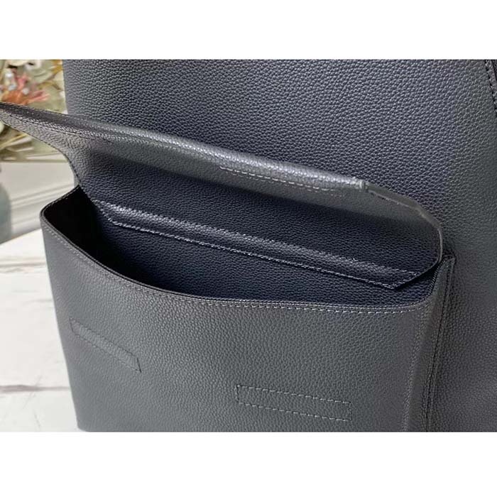 Louis Vuitton LV Unisex Takeoff Backpack Black Grained Calf Leather