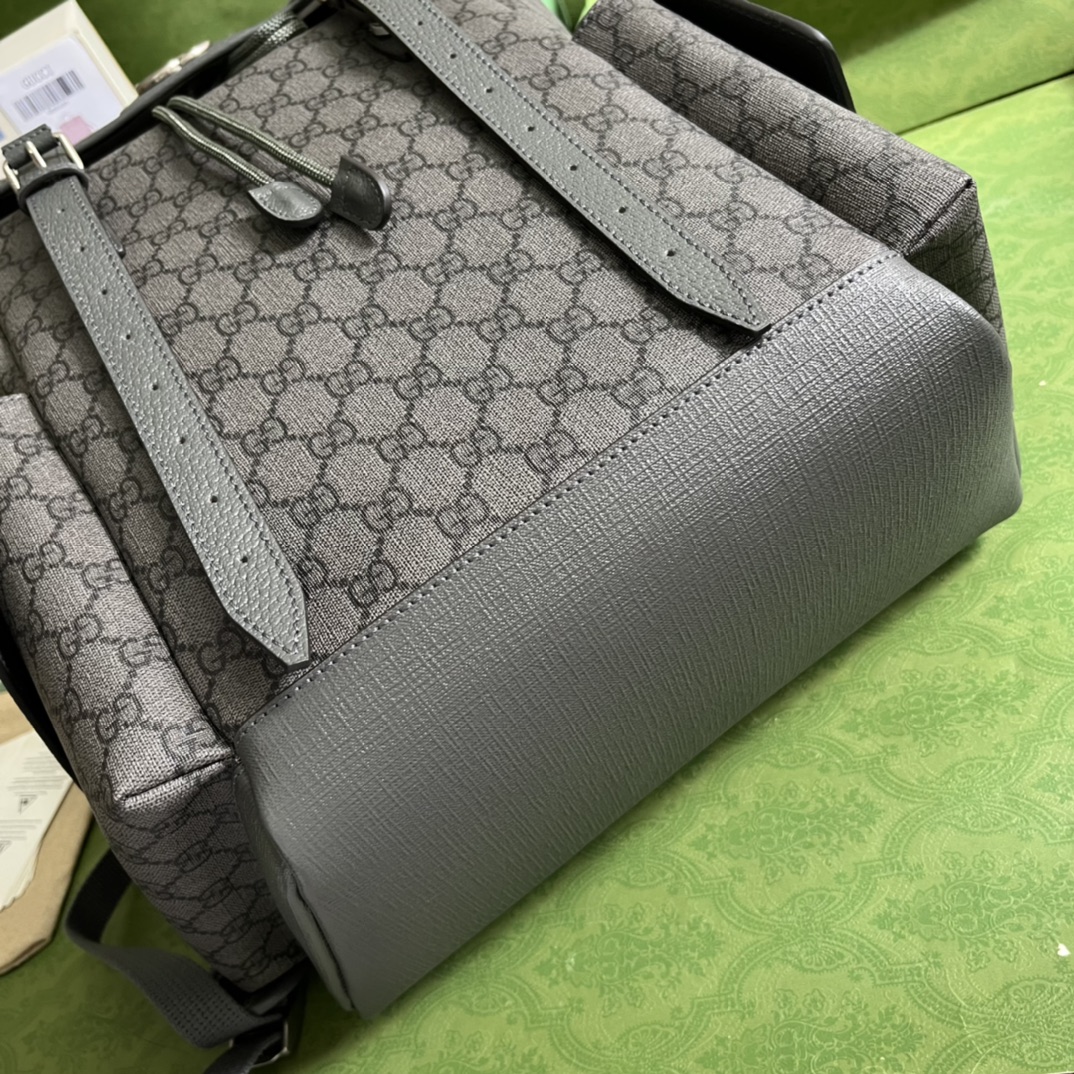 G*u*i unisex ophidia gg medium backpack grey black gg supreme canvas