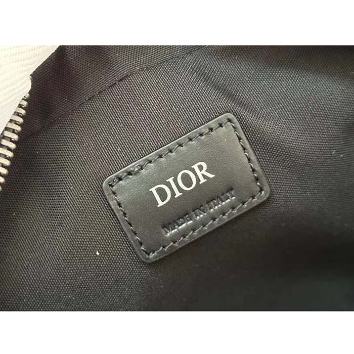 dior unisex cd safari bag with strap black cd Di*m*nd canvas