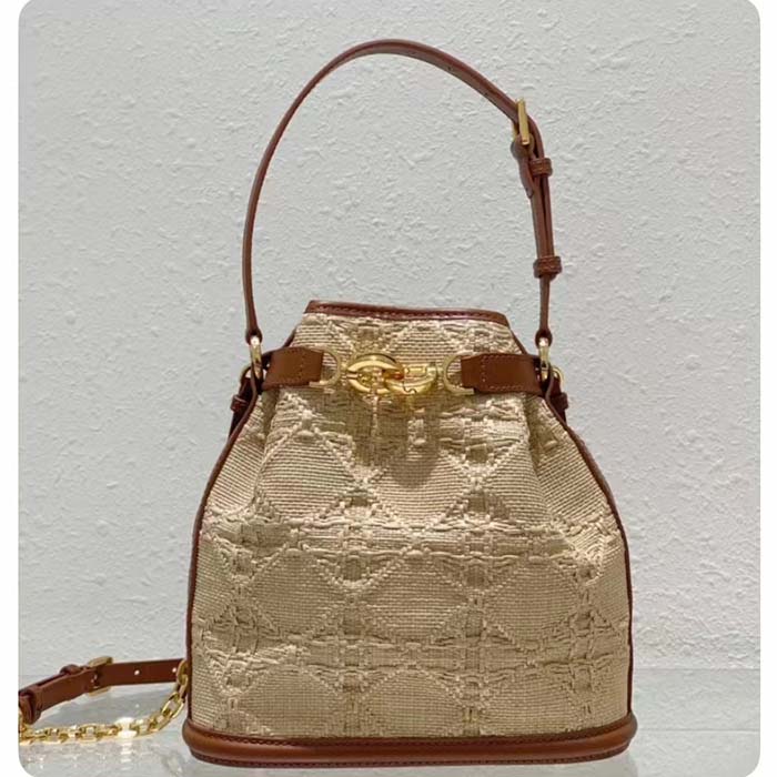 Dior Women CD Medium C’est Dior Bag Natural Cannage Raffia