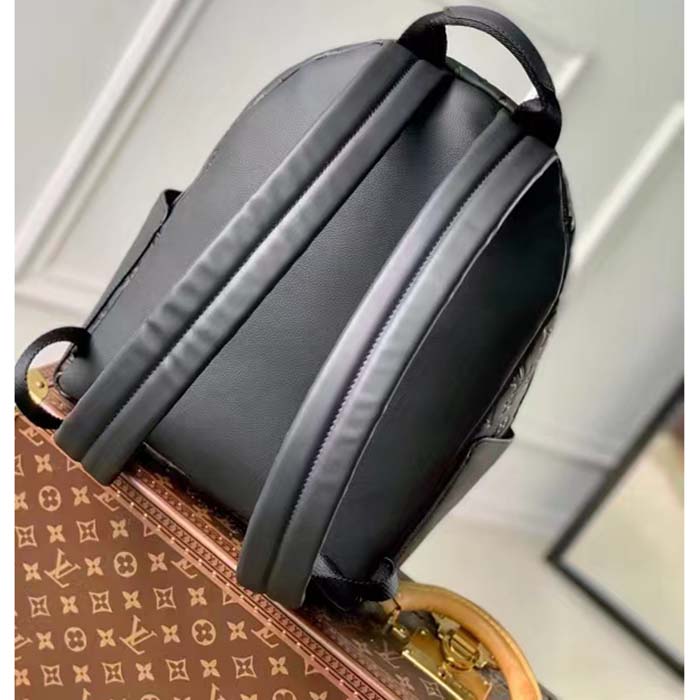 Louis Vuitton LV Unisex Discovery Backpack Black Calf Leather Cowhide Double Zip