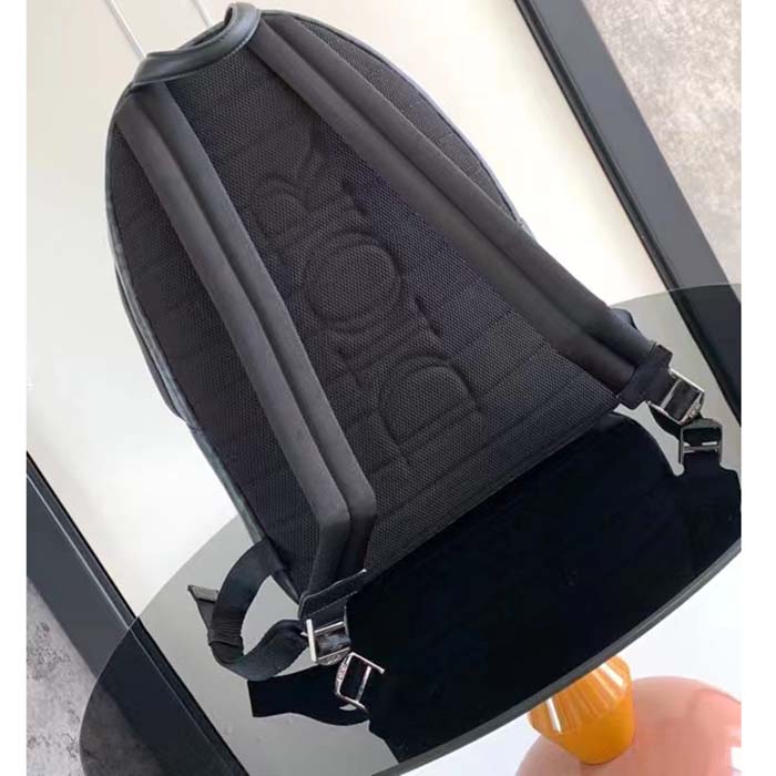 dior unisex rider backpack black cd Di*m*nd canvas smooth calfskin