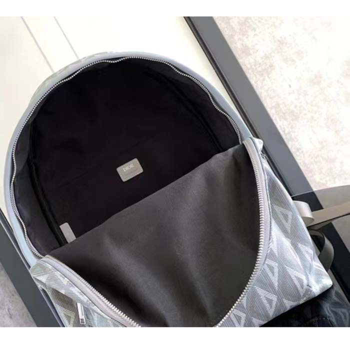 dior unisex rider backpack gray cd Di*m*nd canvas smooth calfskin