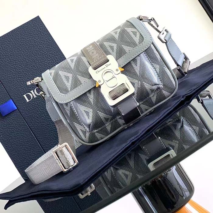 dior unisex mini hit the road bag gray cd Di*m*nd canvas