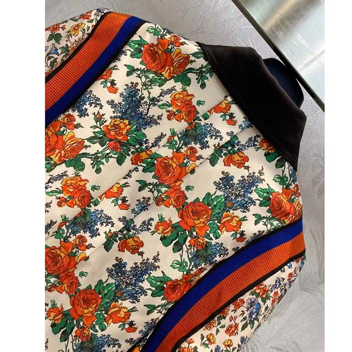Louis Vuitton Women LV Reversible Mixed Floral Bomber Jacket Silk Multicolor Regular Fit