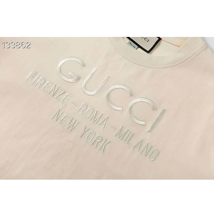 G*u*i men gg cotton jersey t-shirt crewneck short sleeves oversize fit