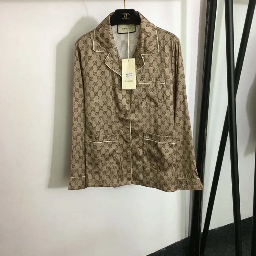 G*u*i women gg supreme print silk shirt 752917zanrp2275