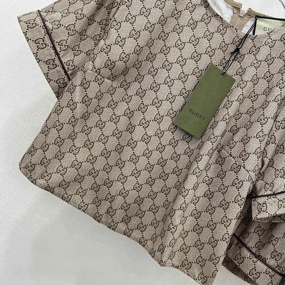 G*u*i women gg supreme print silk shirt 772401zanrp2237