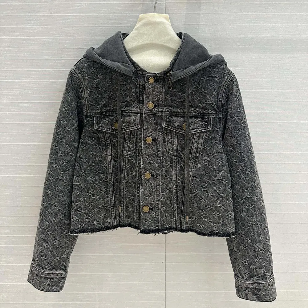 Louis Vuitton Women Vintage-Effect Monogram Denim Jacket 1AGBD3
