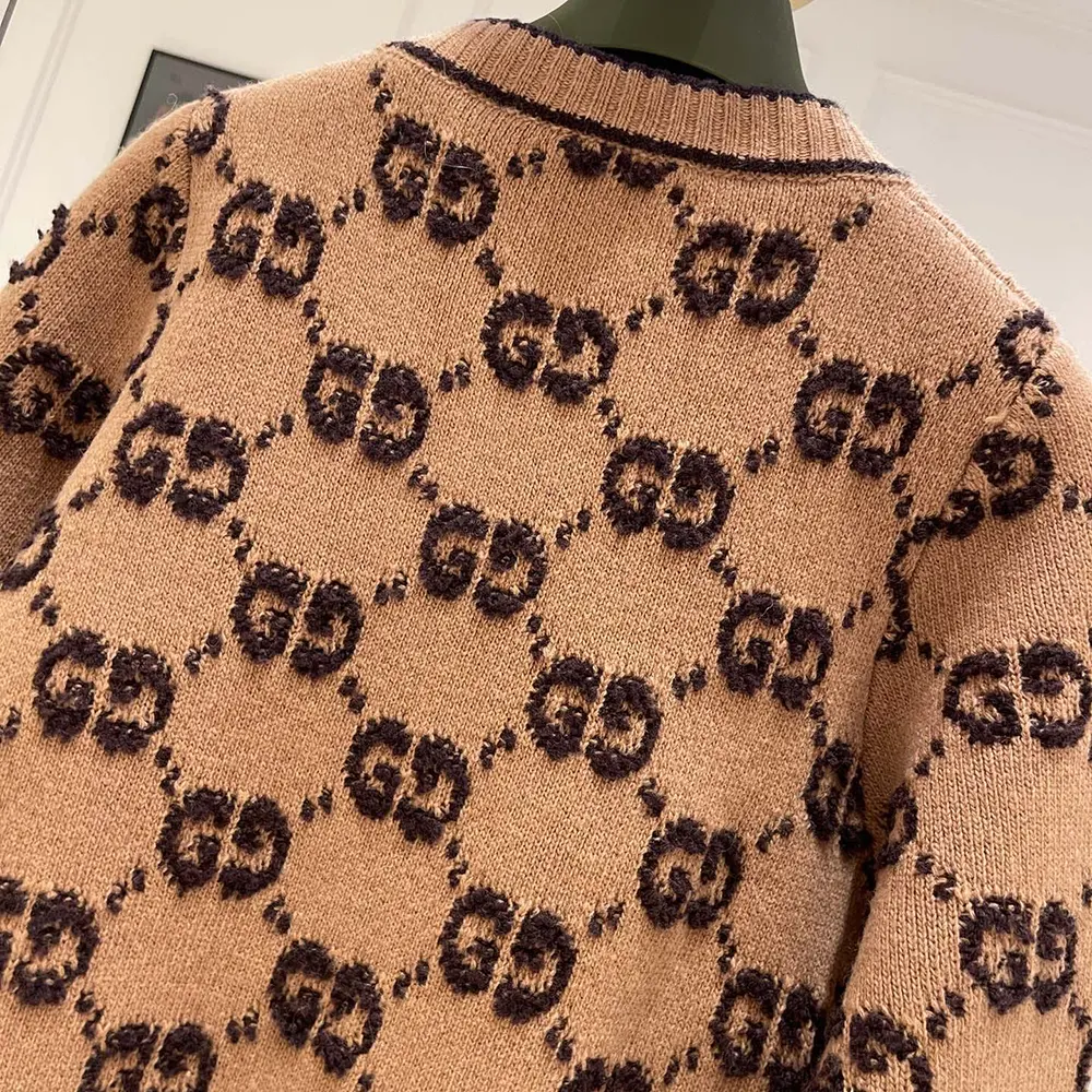 G*u*i women gg wool boucle jacquard cardigan 713300xkcna2668
