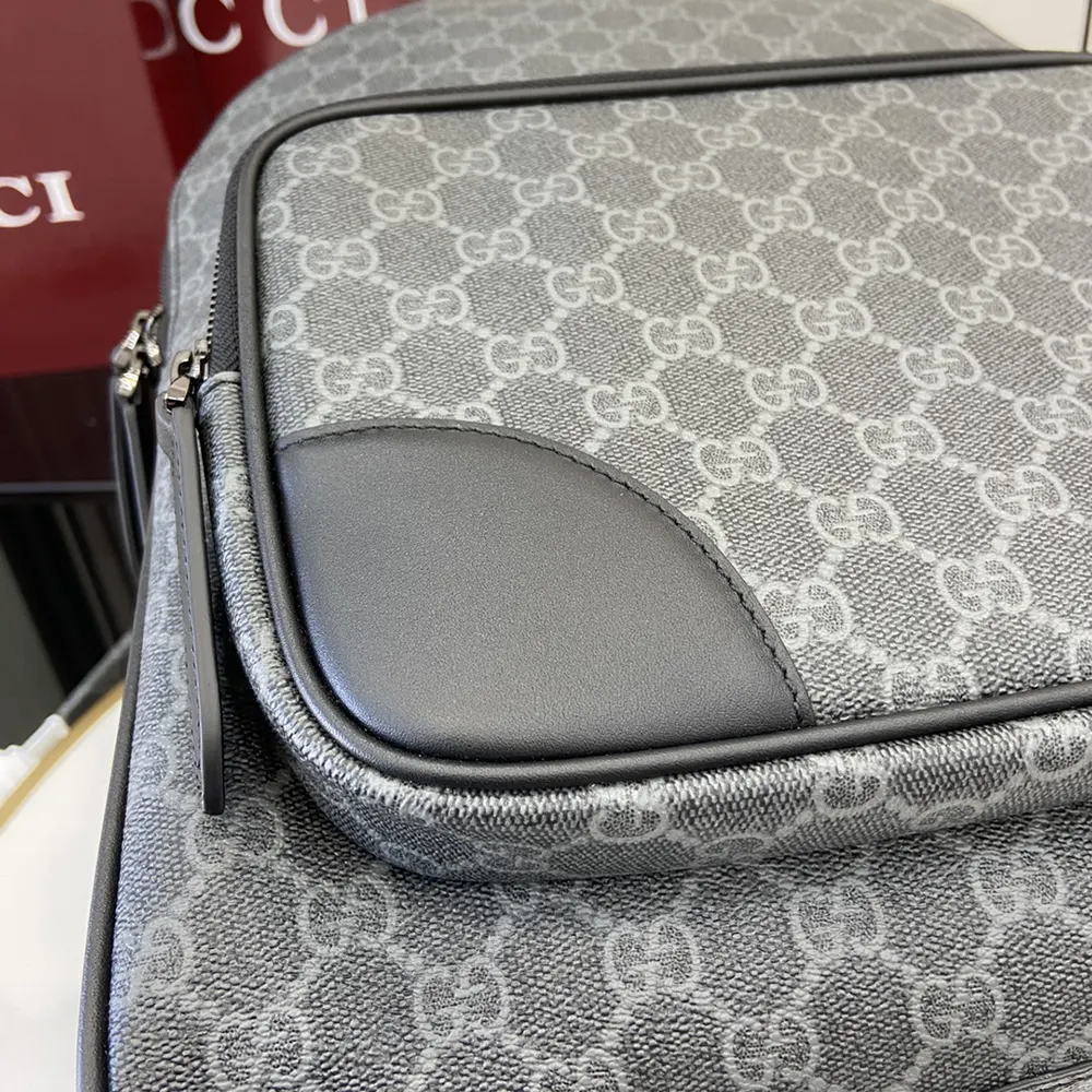 G*u*i unisex gg emblem medium backpack-gray 821159faed41000